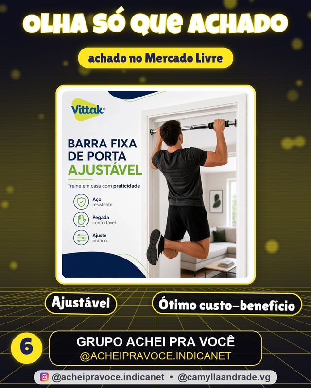 Vittak Barra Fixa para Porta Ajustável de Aço Prateado