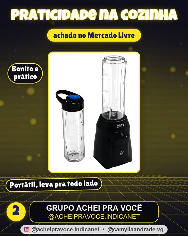 Liquidificador Portátil 700w C/ 2 Jarras To Go Blender Oster