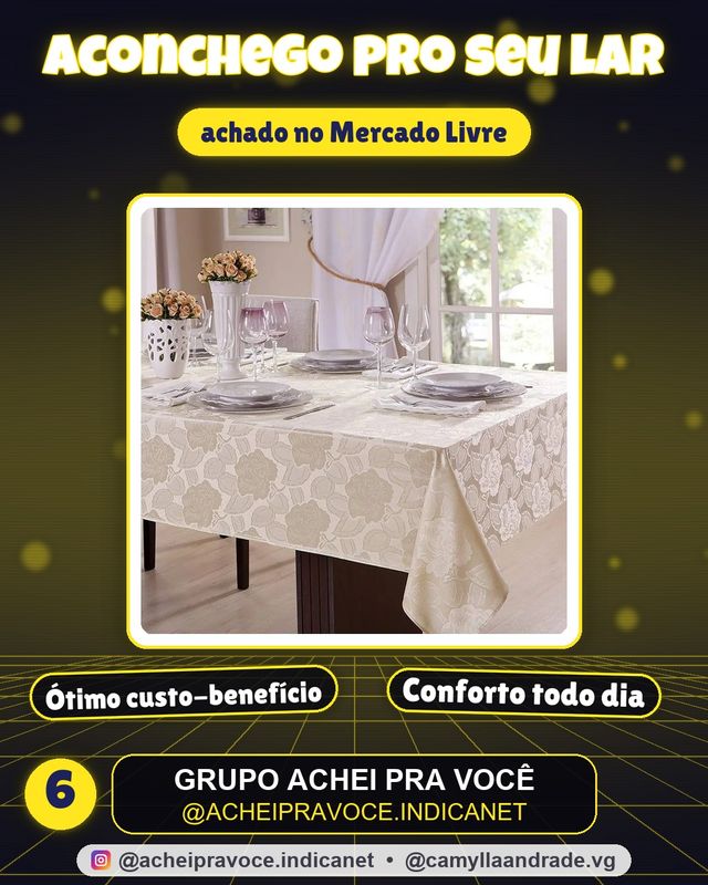 Toalha De Mesa 6 Lugares Jacquard 200x135cm Admirar Cor Champanhe