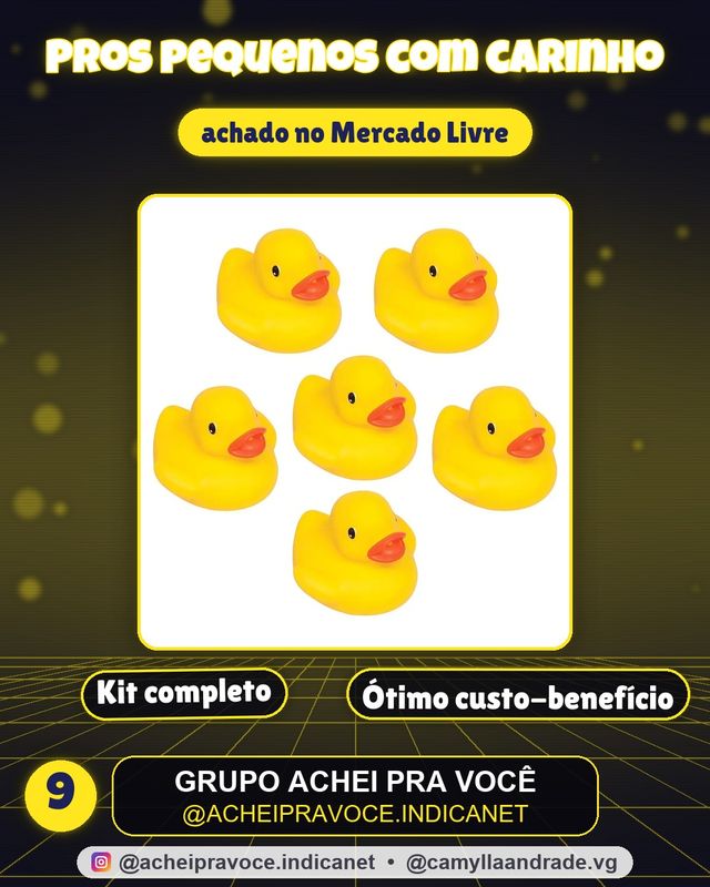 Kit 6 Patinhos De Banho Brinquedo Bebê Esguicha Água Buba