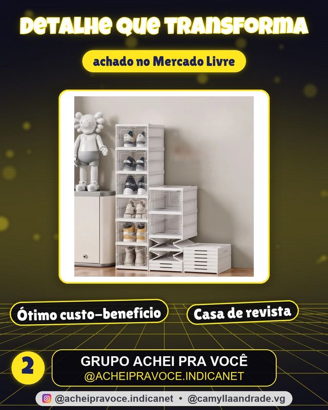 Sapateira Vertical Empilhável 6 Pares Organizador De Calçados Modular Branco Caixa de Tênis Fácil Montagem
