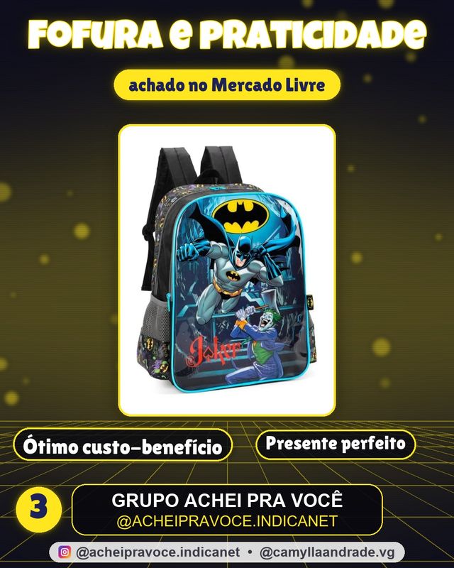 Mochila Infantil Batman - Luxcel
