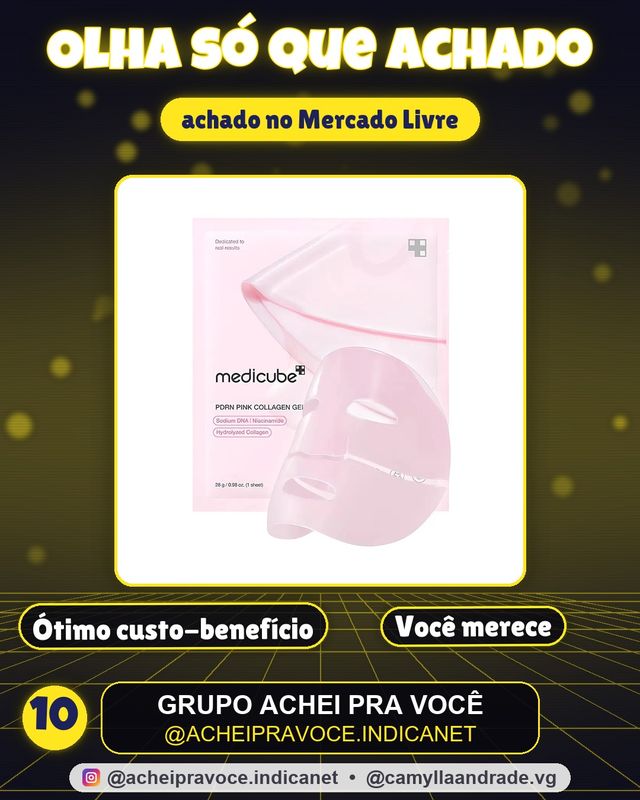 Máscara Facial em Gel Medicube PDRN Pink Colágeno para Elasticidade e Brilho da Pele