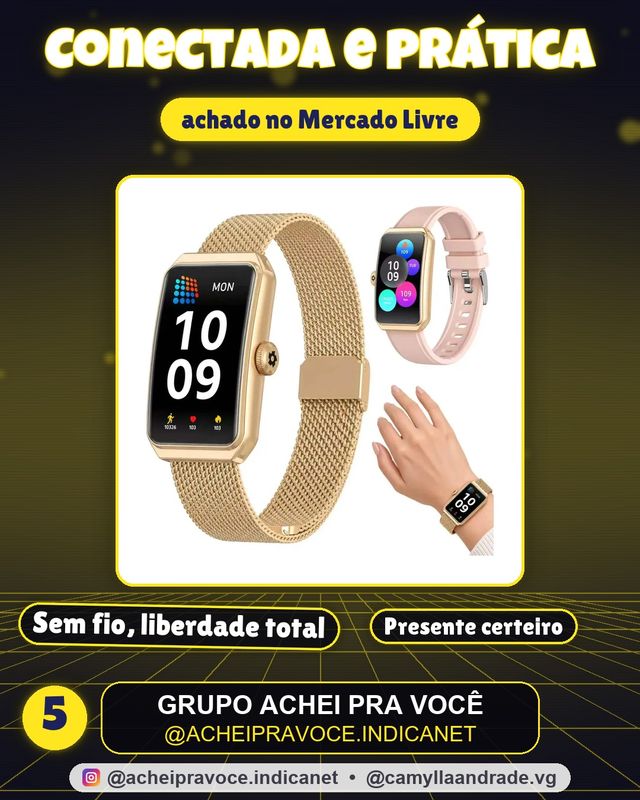 Dourado Smartwatch Feminino Smartwatch Quadrado Feminino Relogio Bluetooth Relogio Inteligente Digital Para Mulheres Monitora Batimentos Notificações Chamadas Resistente Agua Uso Diario