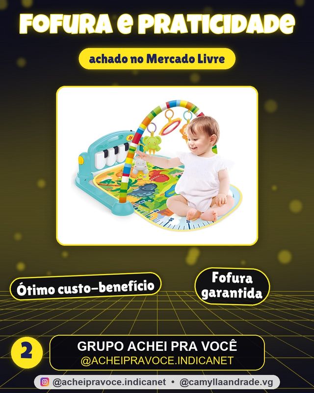 Tapete Ginásio Musical Para Bebê Piano Dinossauro