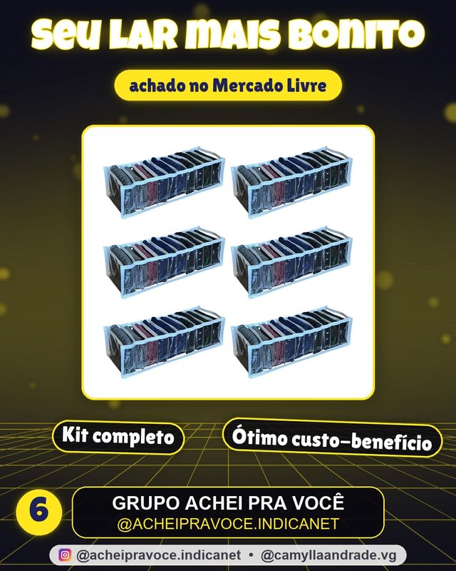 6 Colmeia Organizadora Para Gavetas Organizador De Calcinhas Porta Meia P Guarda Roupas Bebe Kit Stobaza