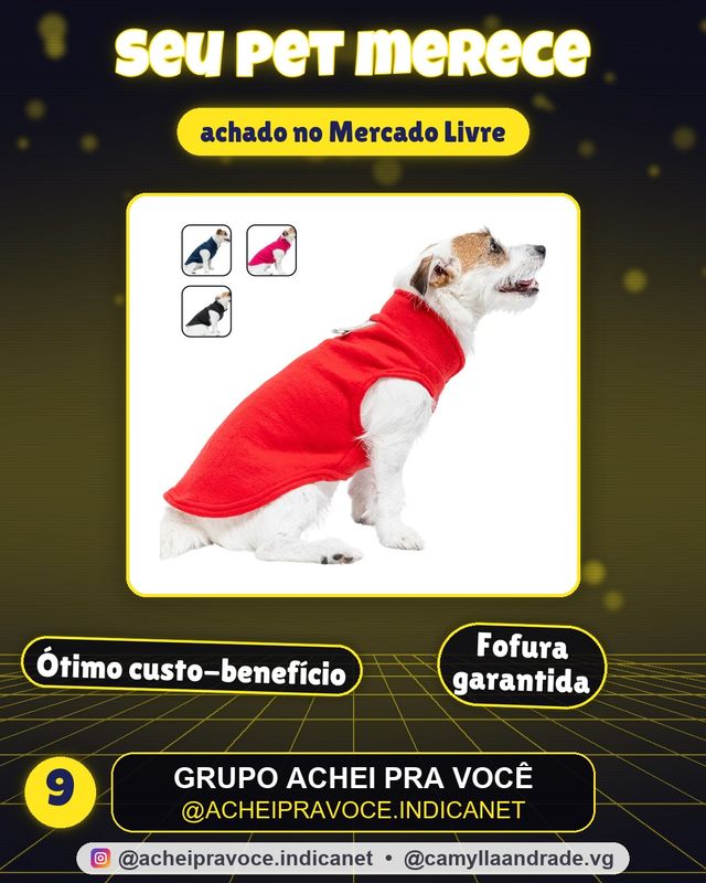 Roupa De Cachorro Roupa Pet Yorkshire Pinscher Chihuahua -pp Cor Vermelho PP - Nº 02