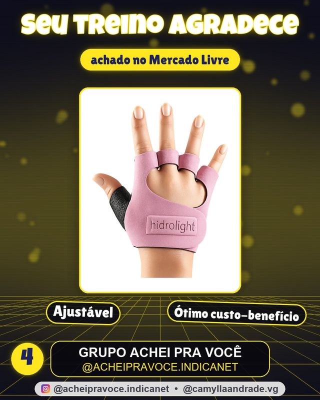 Luva Academia Neoprene Musculação Crossfit Ajustável Grip Cor Rosa Claro Tamanho M