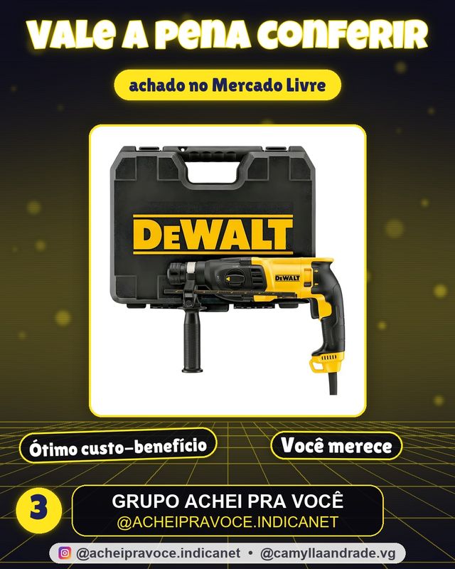 Martelete Furadeira Impacto 800w Dewalt D25133k
