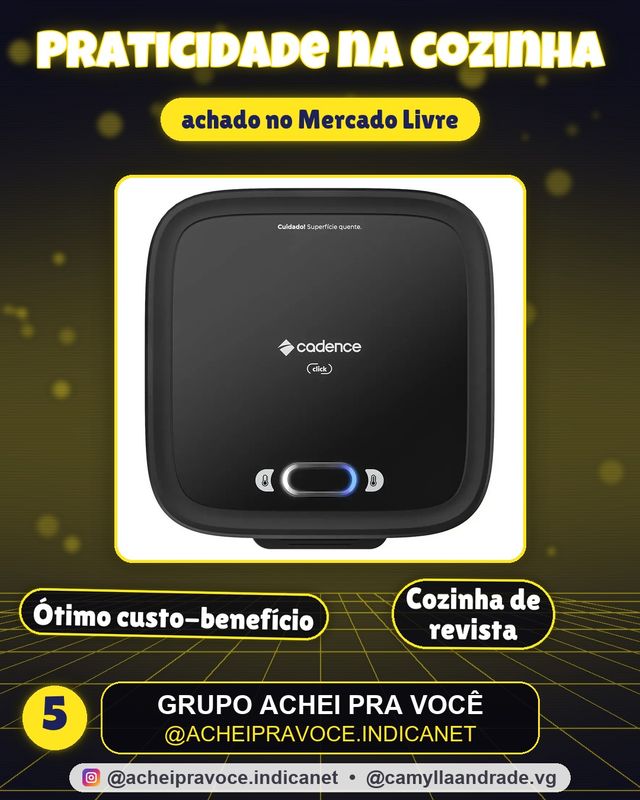 Grill Sanduicheira Cadence SAN400 Elétrica Chapa Misteira Tostex Tostequeira Hambúrguer Click