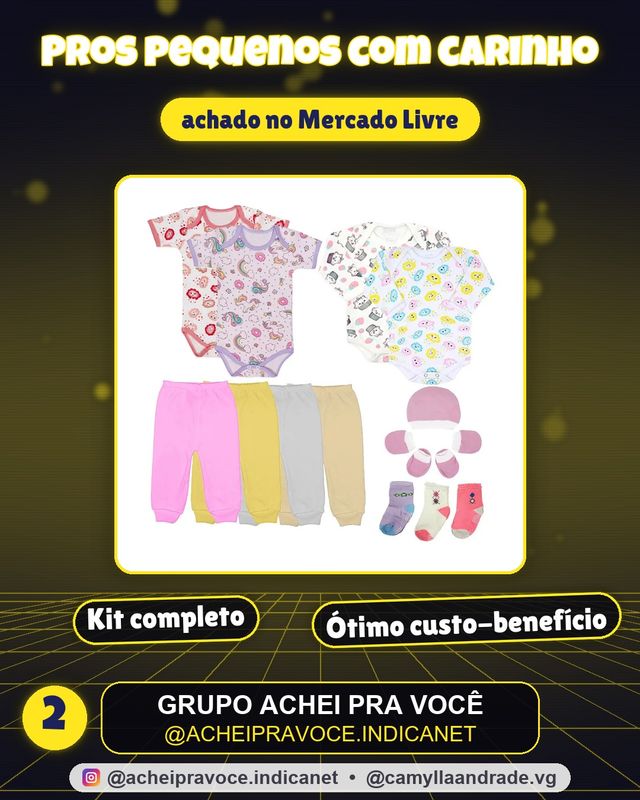 Kit Roupa De Bebê Maternidade 14 Enxoval Body E Mijão Cor Kit Menina Tamanho G
