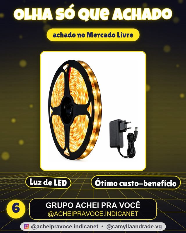 Fita Led Amarela 2835 Quente 5m 300 Led Dupla Face Fonte Cor da luz Branco-quente IP20 Maffacioli