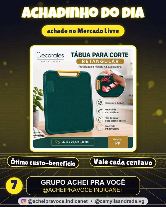 Tábua De Corte Antibacteriana Para Carnes Legumes Anti-mofo Cor Verde Retangular Decorales