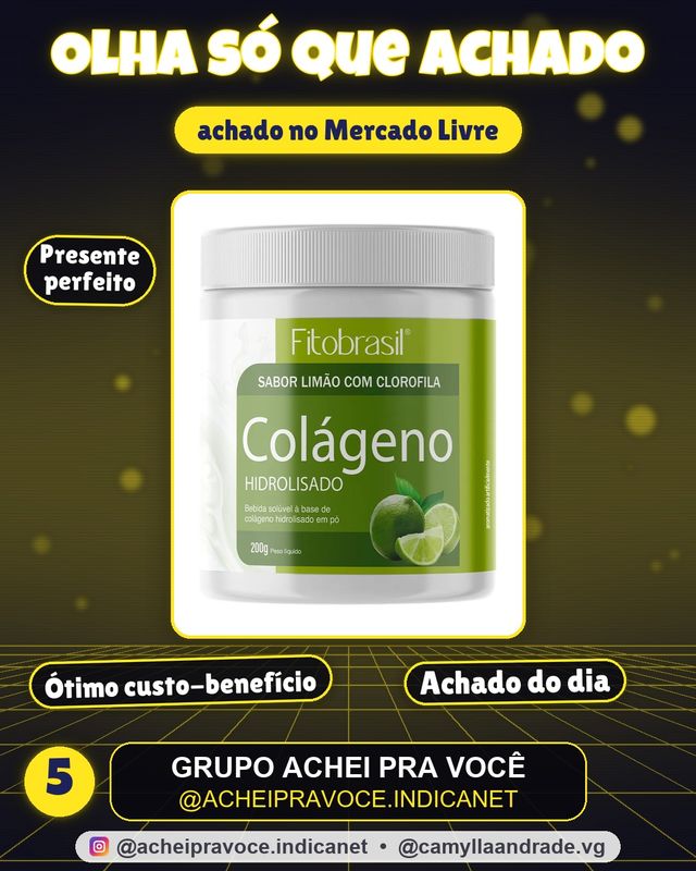 Colágeno Em Pó Sabor Limão Com Clorofila 200g Limão