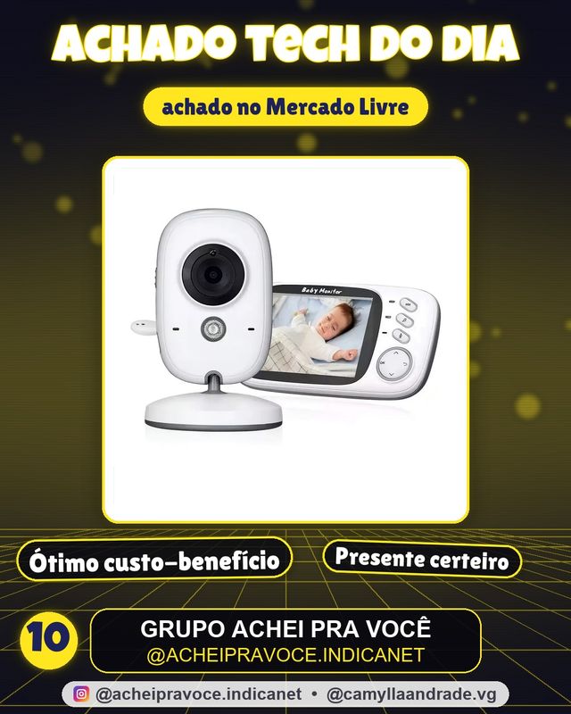 Baba Eletrônica Baby Monitor Vb603 Visão Noturna Dual Audio Cor Branco Estary Shop