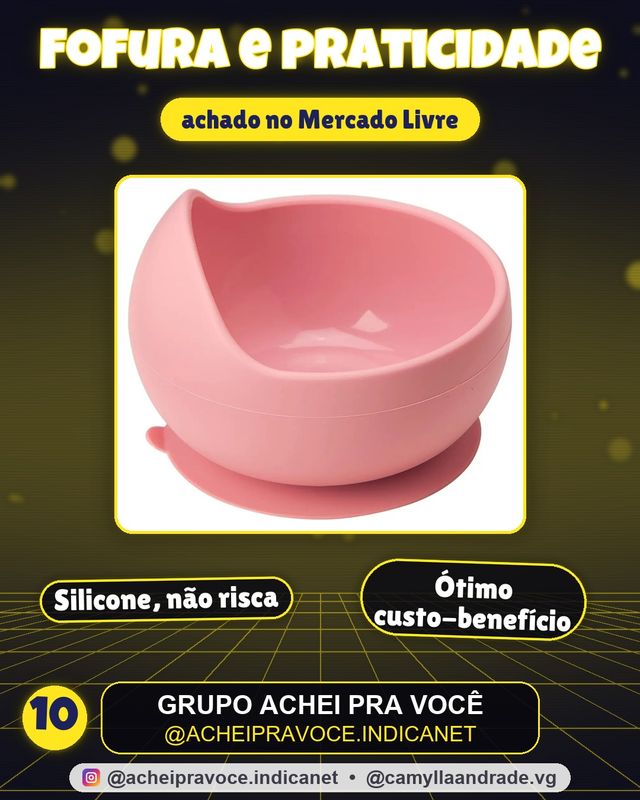 Buba Prato Bowl Silicone Com Ventosa Introdução Alimentar Infantil Rosa