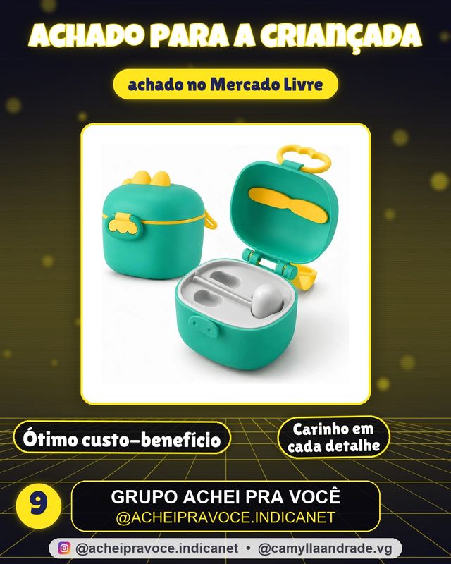 Porta Leite Em Pó Fórmula Com Colher Dosadora Bebê Infantil Verde