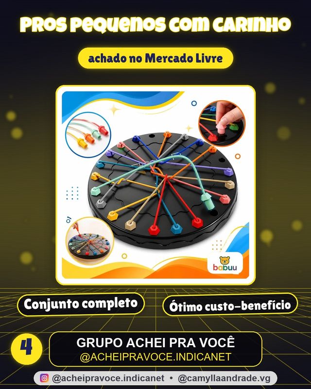 Jogo Desafio Desenrolar Cordas Anti Estresse Raciocínio Quebra Cabeça Babuu Brinquedos Educativos