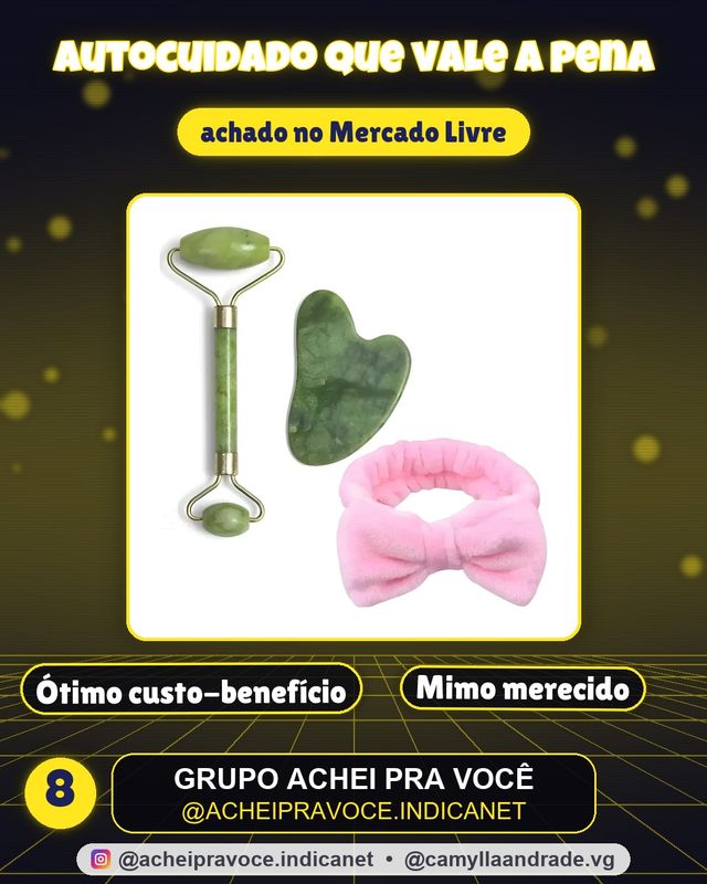 Rolo Jade Pedra Facial Gua Shua + Faixa De Laço Lisa Skincare Luxo Aleatoria/sortidas