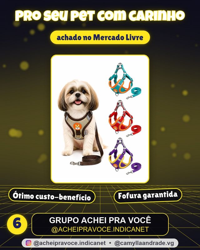 Coleira Peitoral para Cachorros e Gatos Design Ergonômico Faixa Reflexiva Com Guia de Passeio Colete Pet Respirável Antipuxão Marrom S