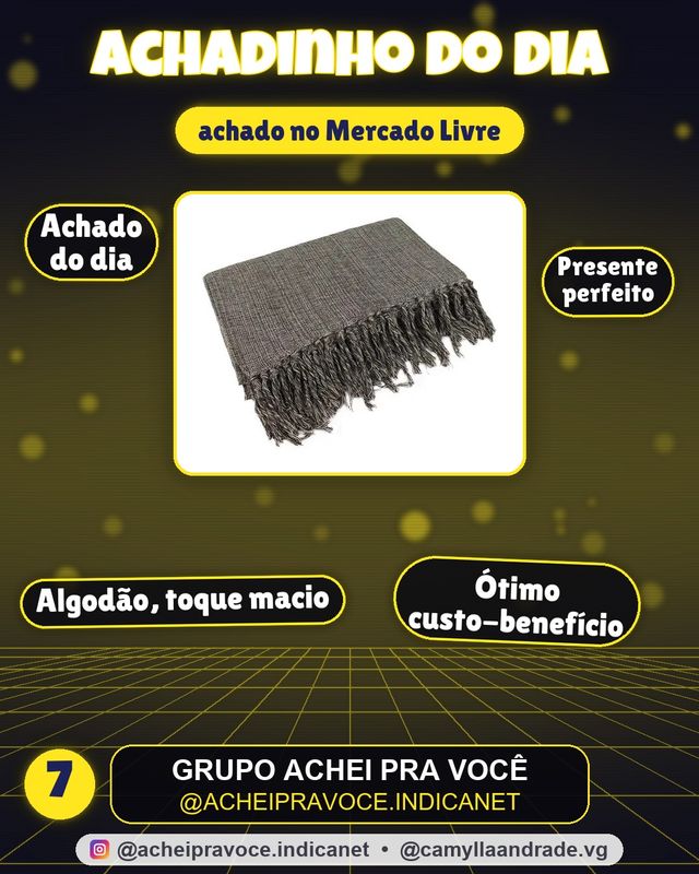 Manta Para Sofá Gigante Decorativa Em Algodão