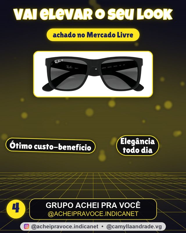 Óculos de sol polarizados Ray-Ban Justin Classic Rb4165l Degradê