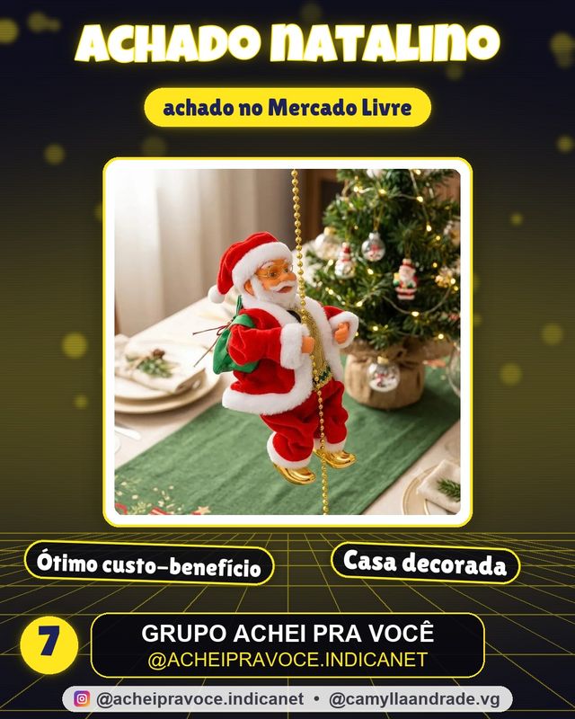 Boneco Papai Noel Corda Sobe E Desce Musical Com Movimento Vermelho