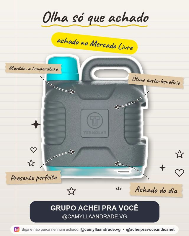 Garrafão Térmico Mantém Gelado Quente Cinza Plus 5l Termolar