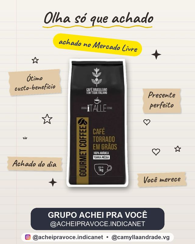 Cafe Graos Torrado Torra Media Arábica Em Grãos 1kg Gourmet