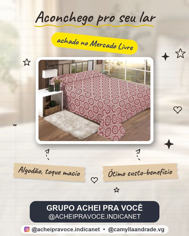 Colcha Queen Dream em Algodão para Cama Queen Size