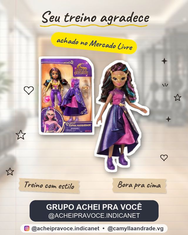 Boneca Sophia Deluxe com Roupa Academia Unicórnio 24cm Sunny