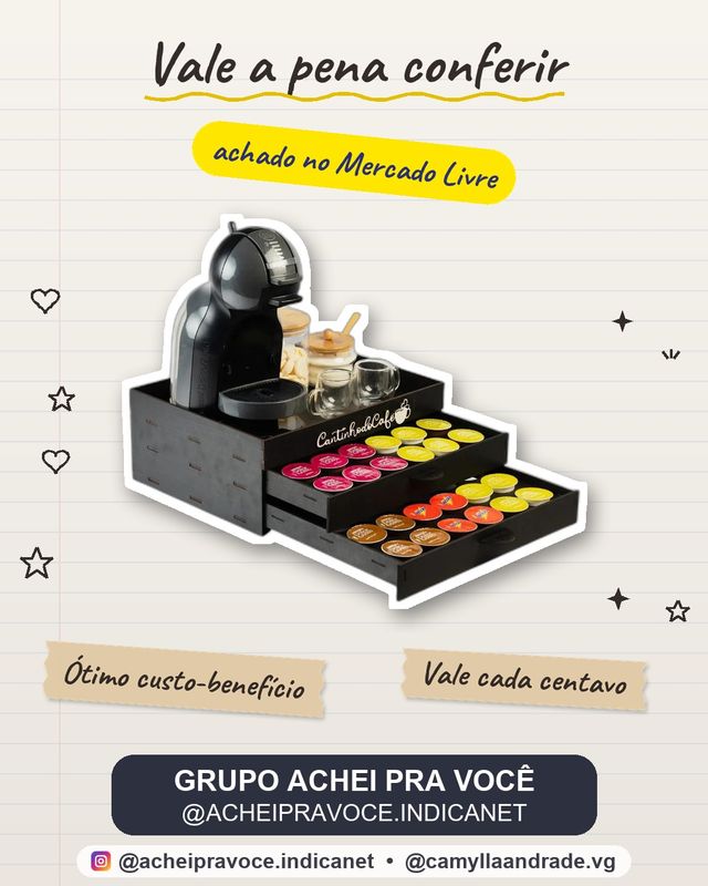 Porta cápsulas Bandeja 2 gavetas Dolce Gusto