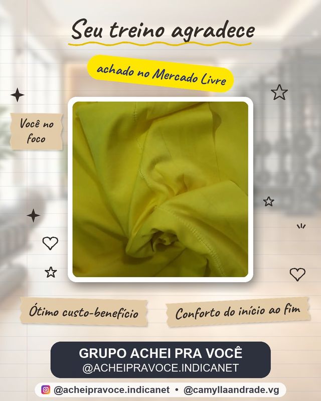 Tecido Suplex Liso Amarelo de 5 Metros para Moda Fitness