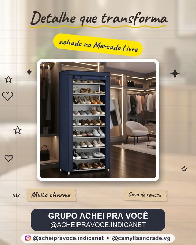 Sapateira Organizador De Sapatos Com 9 Prateleiras Tnt Cor Azul-marinho