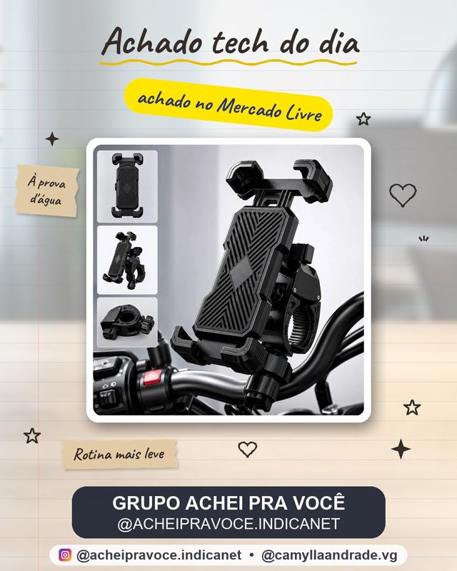Suporte Celular Moto/bike 360° À Prova D'água C/ Trava