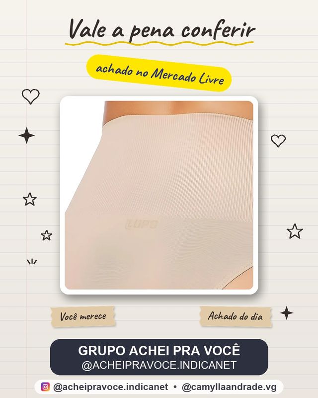 Calcinha Modeladora Lupo Função Afina Cintura Feminino