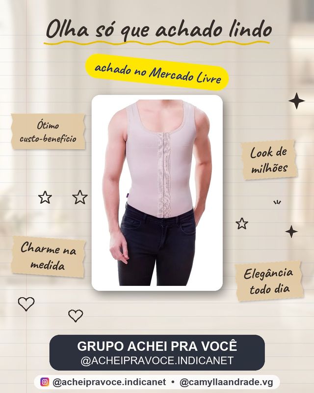 Regata Modeladora Masculina Cor Bege Tamanho Gg