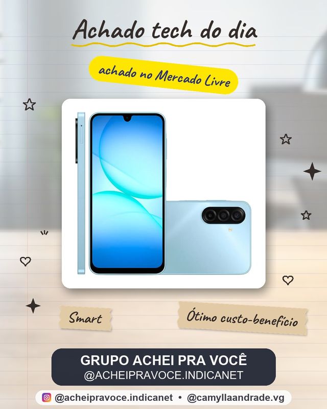 Smartphone Galaxy A17 Câmera Tripla 256 Gb 4g A175 Samsung Azul