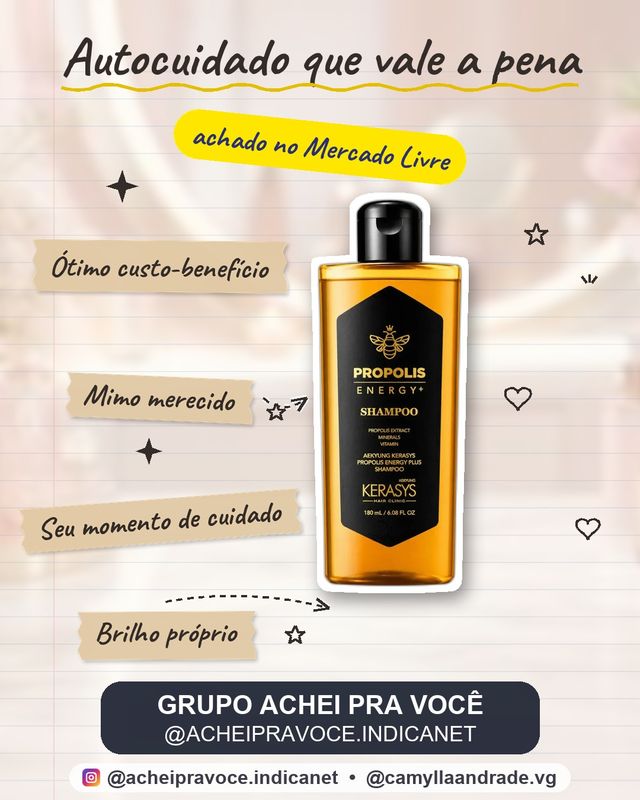 Shampoo Kerasys Propolis Energy 180ml Coreano Brilho