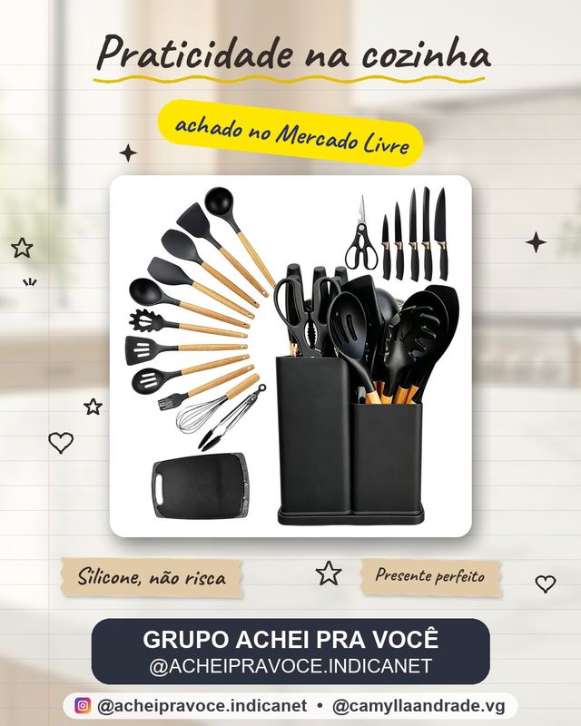 Kit 19 Utensilios Cozinha Silicone Resistente Madeira Kit Utensilios De Cozinha Utensilios De Cozinha Kit Cozinha Utensilios Kit Cozinha Kit Utensilios De Silicone Kit Utensilios Cozinha Silicone
