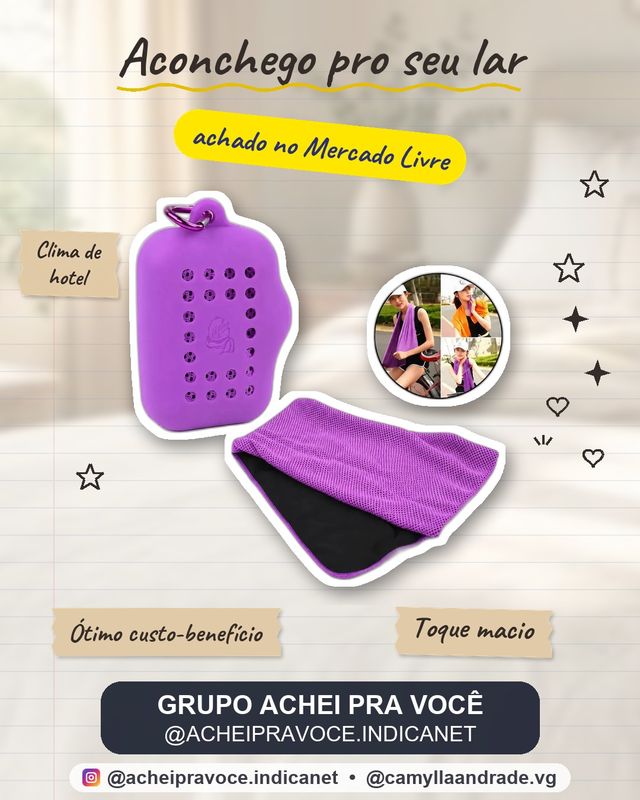 Toalha Esportiva Refrescante Secagem Rápida + Estojo 90x30cm Cor Violeta Cor