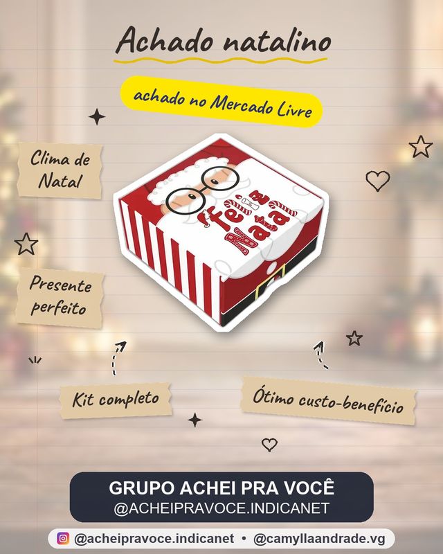 Kit 10 Caixas Natalinas Chocobraz Para 4 Doces, Linha Natal Divertido