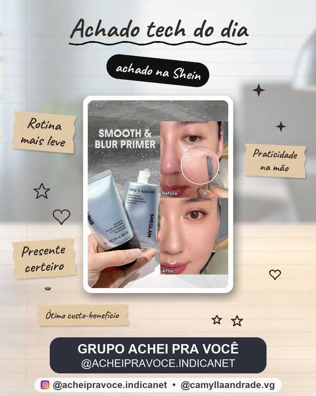 Primer SHEGLAM Camera On Suavizante e Desfocante