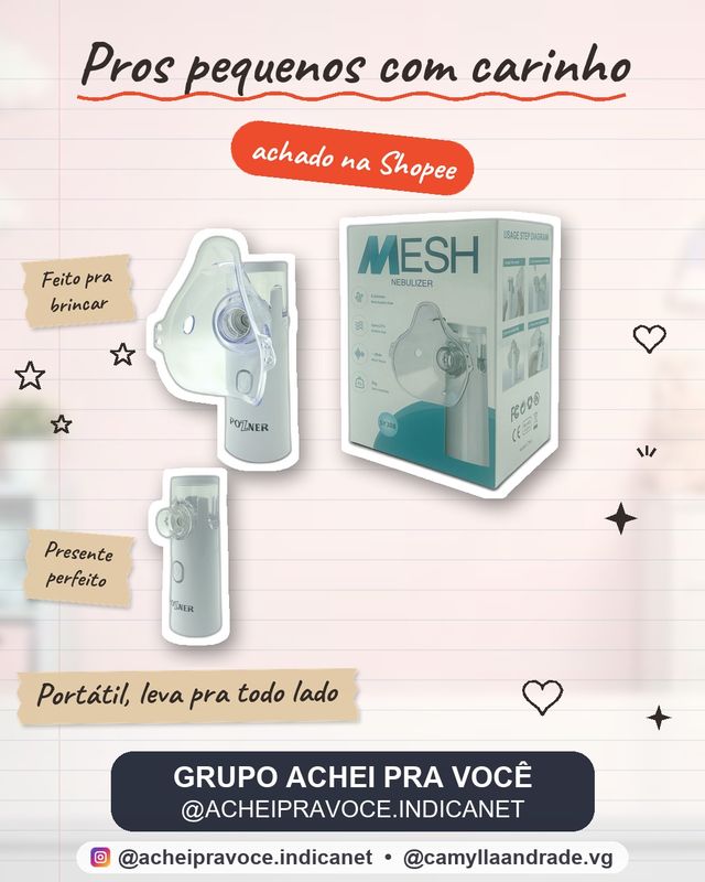 Máquina Nebulizadora Portátil Inalador Nebulizador Adulto Infantil Silencioso