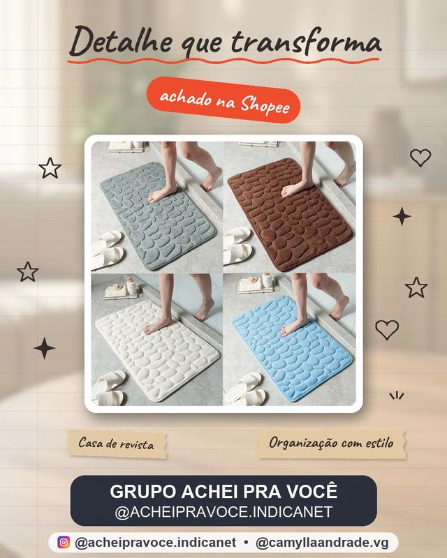 Tapete Soft Para Banheiro, Sala E Quarto Com Diversas Cores Decoração Super Macio