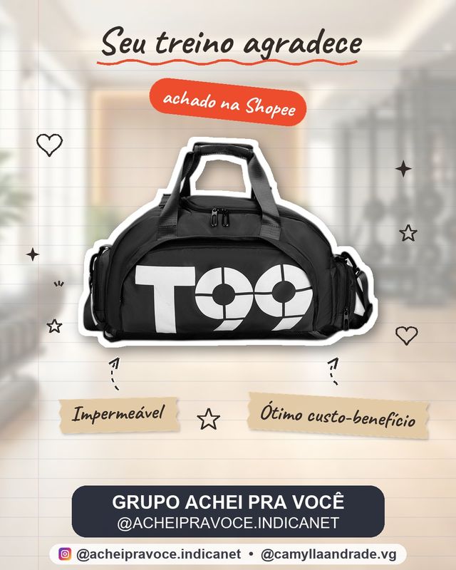 Bolsa Mala Esportiva Mochila Costa Transversal Fitness Treino Futebol Academia impermeável Sustore