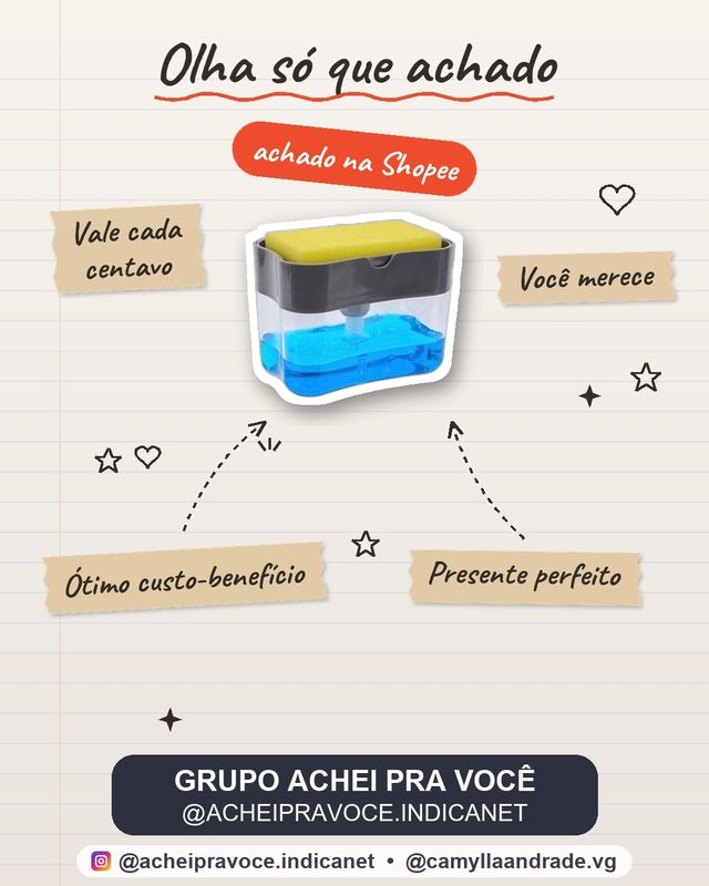 Dispenser Para Detergente Sabao 2x1 Detergente Suporte Porta Bucha Esponja