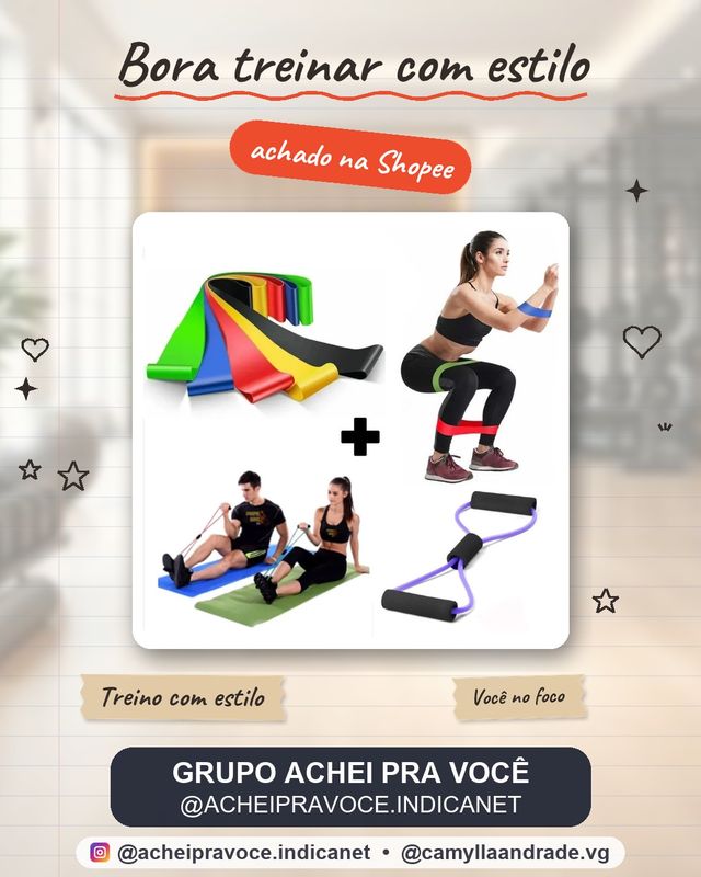 Elástico de Treino Mini Band / Elástico Tensão Extensor Exercício Treino Funcional Fisioterapia em Casa