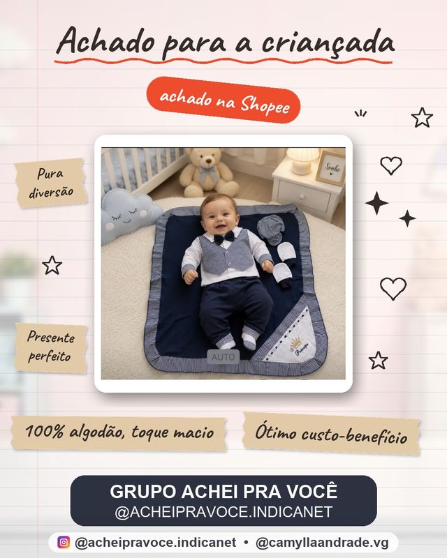 Saída de Maternidade Menino Luxo 6 Peças Para Bebê Recém, Malha Hipoalergênico 100% Algodão.