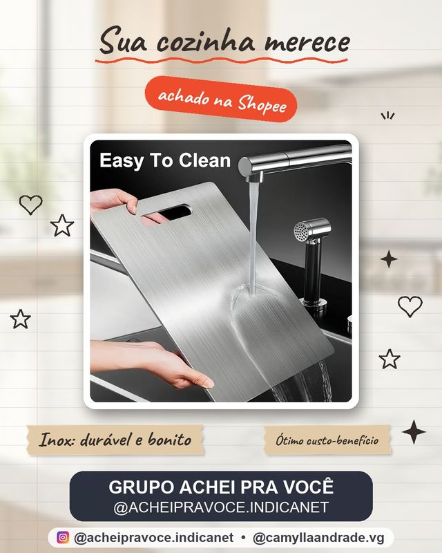 Tábua De Corte 304 Aço Inoxidável Antibacteriana À Prova De Mofo 46 cm tábua de cozinha